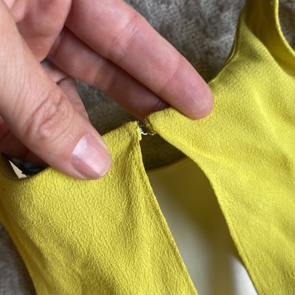 Tibi Chartreuse Tiered Mini Dress, size 4 - Picture 7 of 7